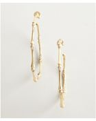 Sydney Evan Diamond And Gold Small Bamboo Thin Hoop Earrings - Lyst