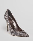 Le Silla Pointed Toe Pumps Crystal Studded High Heel - Lyst