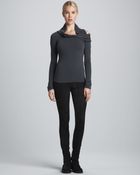 Donna Karan New York Suedefront Pullon Pants Gunmetal - Lyst
