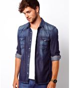 Hilfiger Denim Shirt in Washed Denim - Lyst