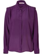 See By Chloé Silk Structured Shoulder Blouse - Lyst