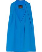 Diane von Furstenberg Reagan Pleated Crepe De Chine Top - Lyst