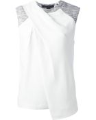 Alexander Wang Pleated Two-Tone Top - Lyst