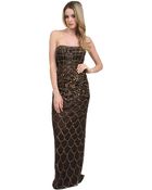 Sue Wong Deco Column Embellished Dress - Lyst