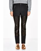 3.1 Phillip Lim Plonge Wader Zip Leather Panel Trousers - Lyst