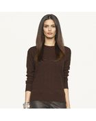 Ralph Lauren Black Label Classic-fit Cabled Cashmere - Lyst