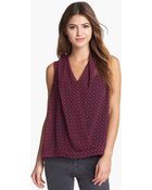 Bobeau Faux Wrap Highlow Blouse - Lyst