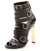 Casadei Buckled Cage Sandals - Lyst