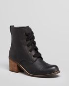Dolce Vita Dv Lace Up Boots Elea Chunky Heel - Lyst