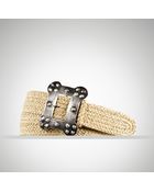 Ralph Lauren Raffia Square buckle Belt - Lyst