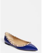 Valentino Rockstud Ballerina Flat - Lyst