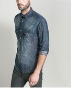 Zara Denim Shirt - Lyst