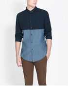Zara Denim Shirt - Lyst