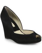 Michael Kors Vail Suede Wedge Pumps - Lyst