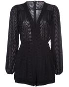 Motel Rocks Zig Zag Print Playsuit - Lyst