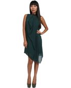 3.1 Phillip Lim Asymmetrical Dress with Biker Collar - Lyst