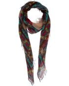 Etro Paisley Aztec Border Scarf - Lyst