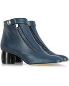 Marc Jacobs Midnight Blue Doublezip Leather Ankle Boot - Lyst