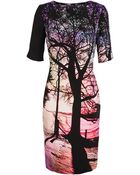 Mary Katrantzou Tree Printed Silk Dress - Lyst