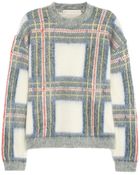 Stella McCartney Plaid-intarsia Knitted Sweater - Lyst