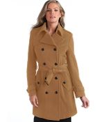 Cole Haan Belted Wool Coat - Lyst