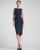 Donna Karan New York Sleeveless Fixedsarong Dress Slate Blue - Lyst