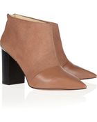 See By Chloé Suede and Leather Ankle Boots - Lyst