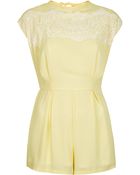Topshop Eyelash Playsuit By Love - Lyst