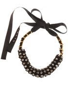Marni Crystal Bead Embellished Necklace - Lyst