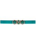 Oscar de la Renta Faille Cabochon Buckle Waist Belt - Lyst