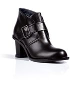 Jil Sander Buckle Ankle Boots in Black - Lyst