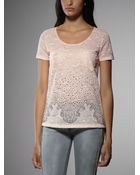 Patrizia Pepe T-Shirt In Stretch Lace - Lyst