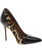 River Island Leather Odette Pony Print Court Shoes - Lyst