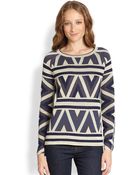 BCBGMAXAZRIA Silk Cotton Sweater - Lyst