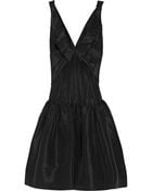 Oscar de la Renta Ruffled Corseteffect Silkfaille Dress - Lyst