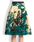 Oscar de la Renta Toile Print Skirt - Lyst