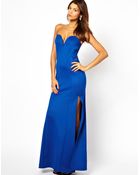 TFNC Maxi Dress with Fishtail and Lace Insert - Lyst