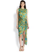 Zimmermann Silk Asymmetric Draped Dress - Lyst