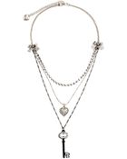 Betsey Johnson Ribbon and Crystal Key - Lyst