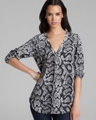 Joie Blouse Daryn Snakeskin Printed Silk - Lyst