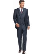 Lauren by Ralph Lauren Navy Solid Slim Fit Suit - Lyst