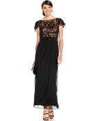 Patra Fluttersleeve Lace Gown - Lyst