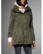 Patrizia Pepe Parka Jacket In Cotton With Hood - Lyst