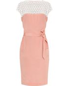 Paul & Joe Lace Top Belted Dress - Lyst