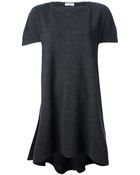 Balenciaga Pleated Sweater Dress - Lyst