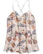 Madewell Silk Cami in Palm - Lyst