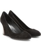 Tod's Suede Wedges - Lyst