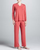Hanro Champagne Pajamas Granit - Lyst