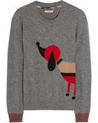 Burberry Brit Dogintarsia Wool and Cashmereblend Sweater - Lyst