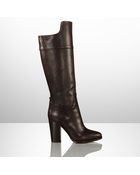 Ralph Lauren Collection Hanni Leather Boot - Lyst